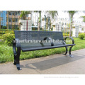 Powder coated steel street furniture China metal park bench